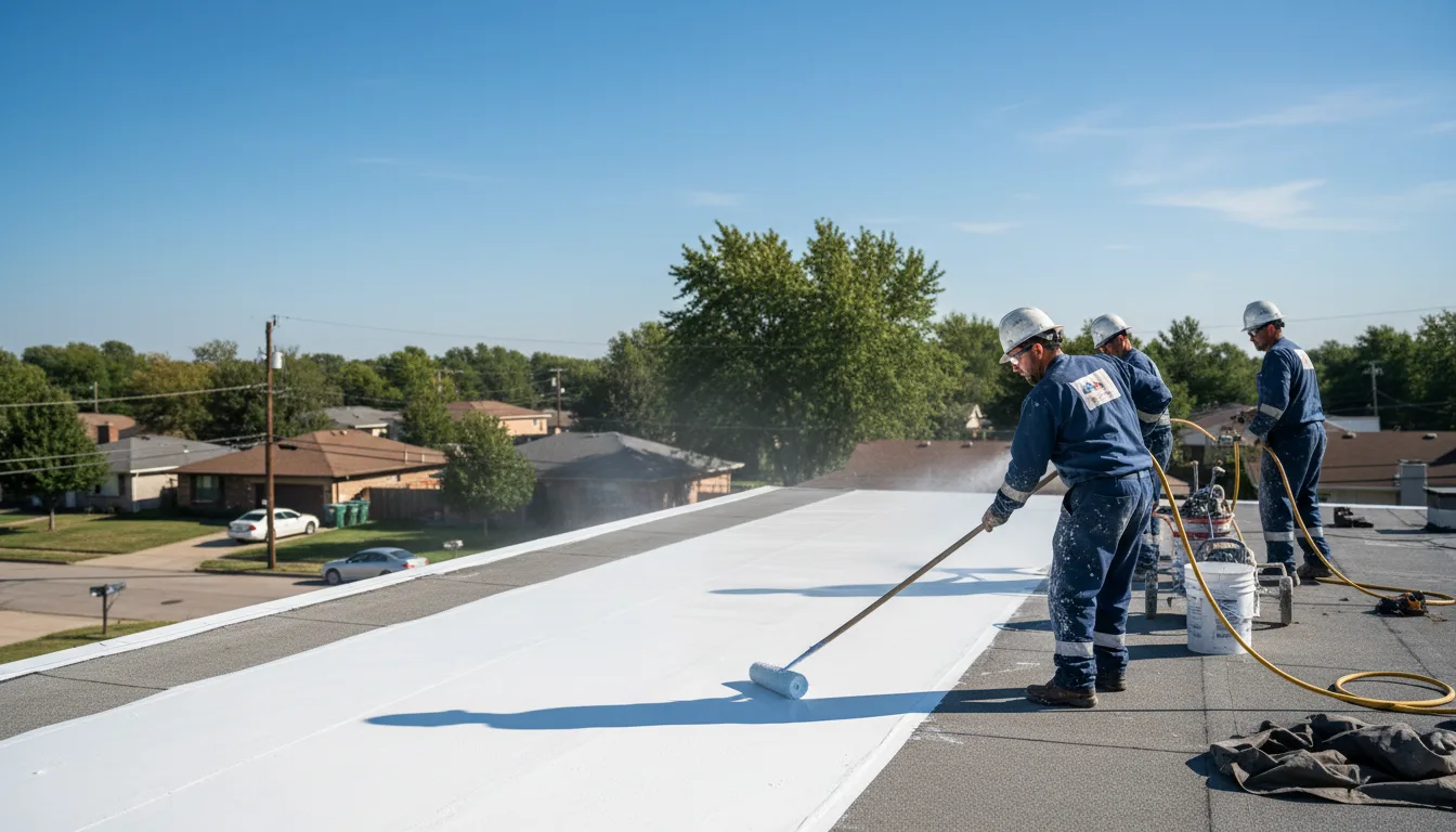 Commercial roof coating in House, NM near me
